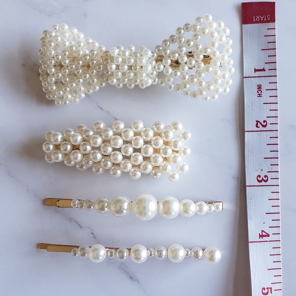 Pearl Hair Clip Set - Picture 7 of 7